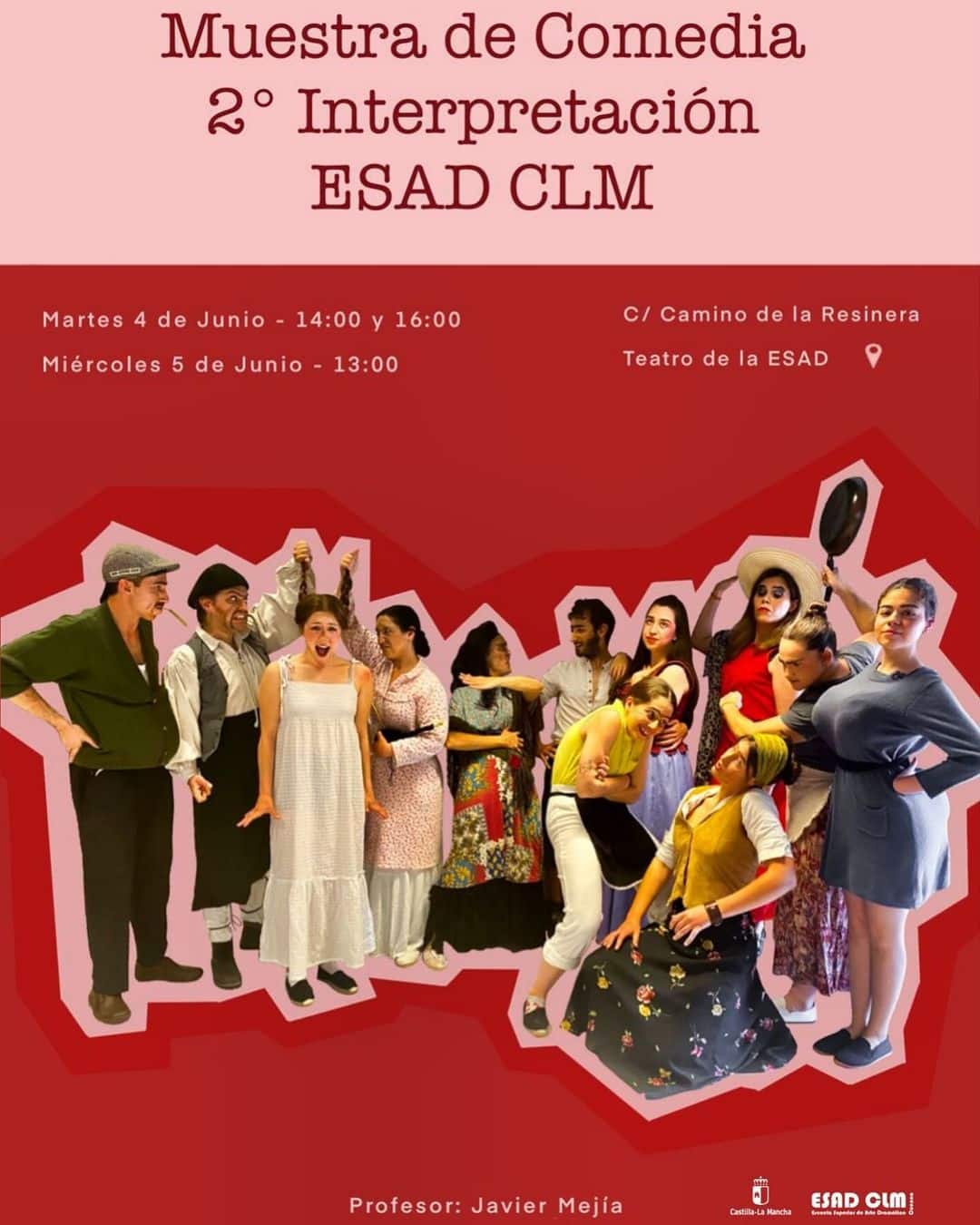 🎭 Muestra final de Interpretación del grupo 2º

✅ Teatro de la ESAD CLM, Cuenca

👉martes 14:00 y 16:00 horas 
👉miérco…