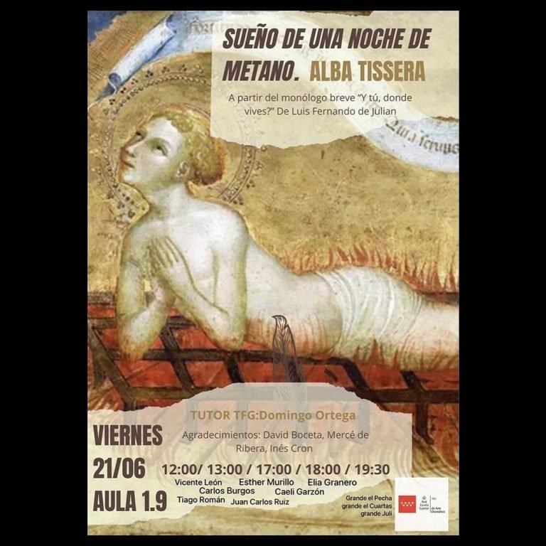 EL SUEÑO DE UNA NOCHE DE METANO
A partir del un monólogo breve “Y tú, dónde vives”, de Luis Fernando de JuliánTrabajo …