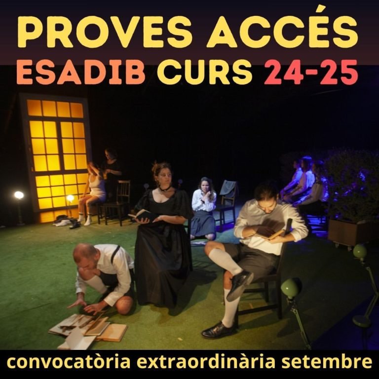 Oberta la convocatòria per inscriure’s a les proves d’accés de l’ESADIB en convocatòria extraordinària.
Teniu temps del…
