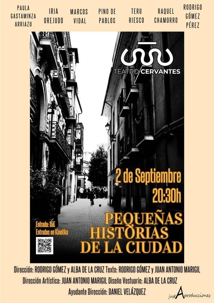 El próximo martes nos vemos en Teatro Cervantes para disfrutar de la obra «Pequeñas Historias de la Ciudad» a cargo de a…