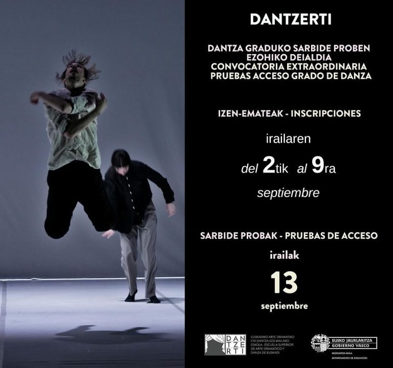 ⚠️ DANTZARIA izan nahi duzu? Dantza Gradua ikasi nahi?Ba adi! Hurrengo astelehena, irailaren 9a, DANTZERTIko sarbide-p…