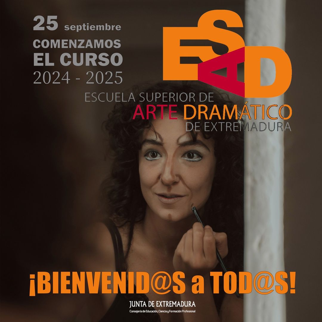 ¡COMENZAMOS EL CURSO 24-25!

¡Contamos Contigo!
¡Cuenta con la ESAD!

@educacionext @cultura_ext @ayto_caceres

#EsadExt…