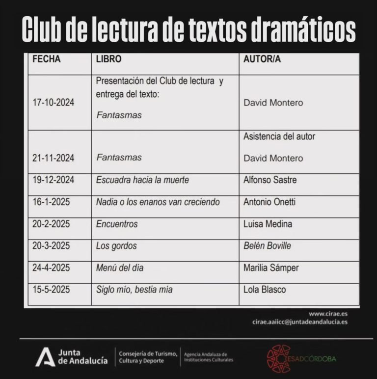 La Escuela Superior de Arte Dramático de Córdoba, en colaboración con el Centro de Investigación y Recursos de las Artes… La Escuela Superior de Arte Dramático de Córdoba, en colaboración con el Centro de Investigación y Recursos de las Artes…