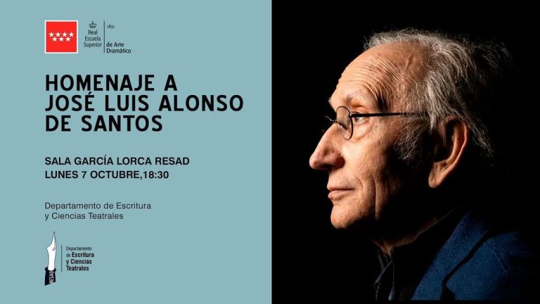 Homenaje a José Luis Alonso de SantosSala García Lorca RESAD
Lunes 7 octubre,18:30