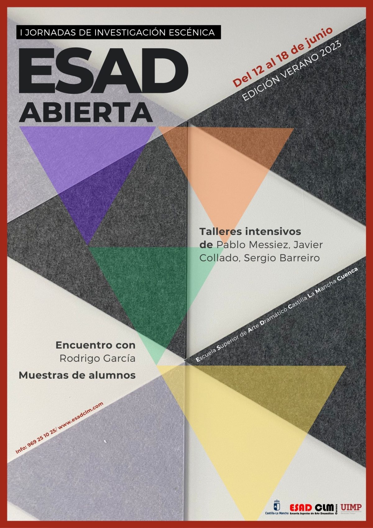 I Jornadas de Investigación Escénica ESAD ABIERTA Edición verano (12-18 de junio, 2023)