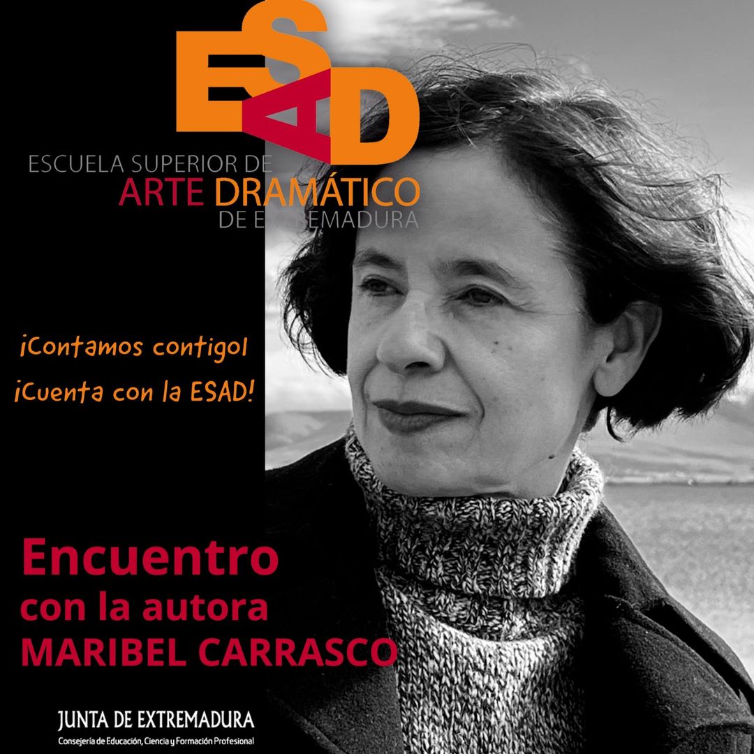 🎭 ENCUENTRO CON LA AUTORA MARIBEL CARRASCO

📣Día martes 1 de octubre
El lugar Aula de Audiovisuales, ESAD de Extremadu…