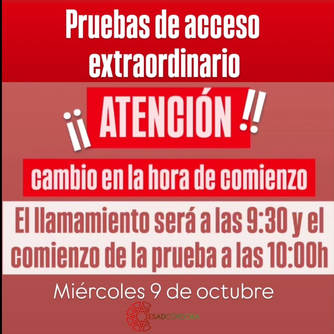 Pruebas de acceso extraordinario