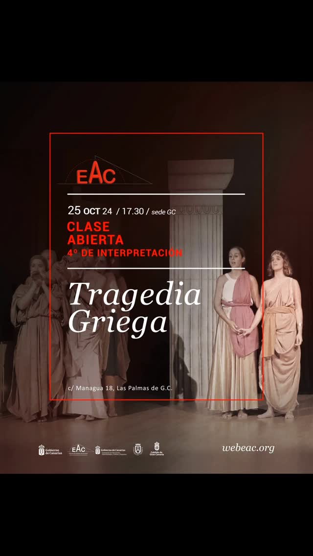 CLASE ABIERTA DE TRAGEDIA GRIEGA Viernes 25 de octubre’24, a las 17:30 h. EAC SEDE GRAN CANARIA C/ Managua, 18 (Las Torr…