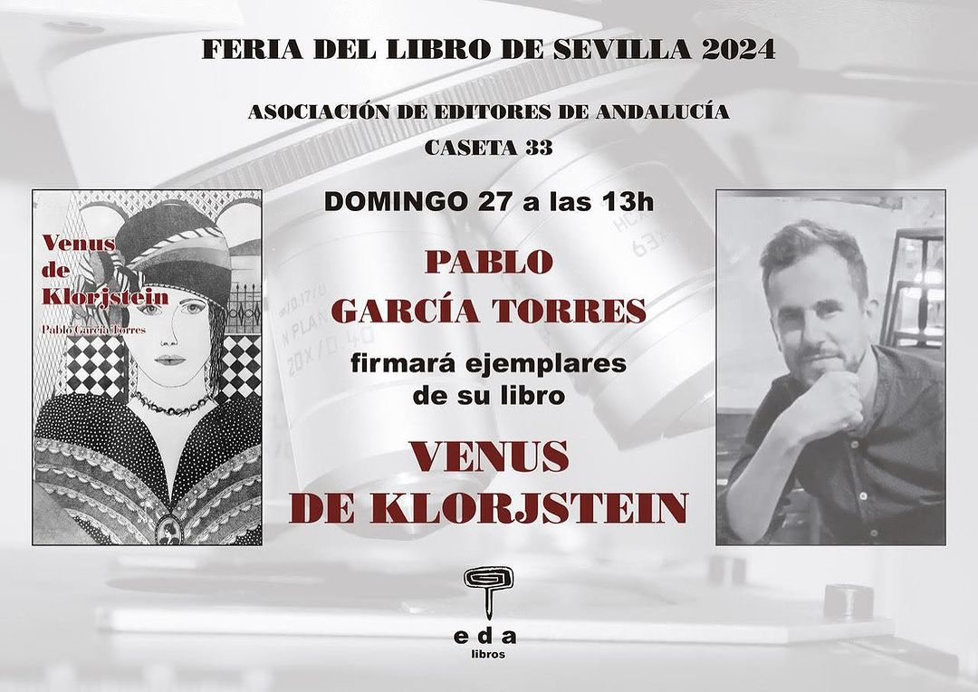 Nuestro compañero Pablo G. Torres estará en la feria del libro de Sevilla firmando ejemplares de su pieza teatral “Venus…