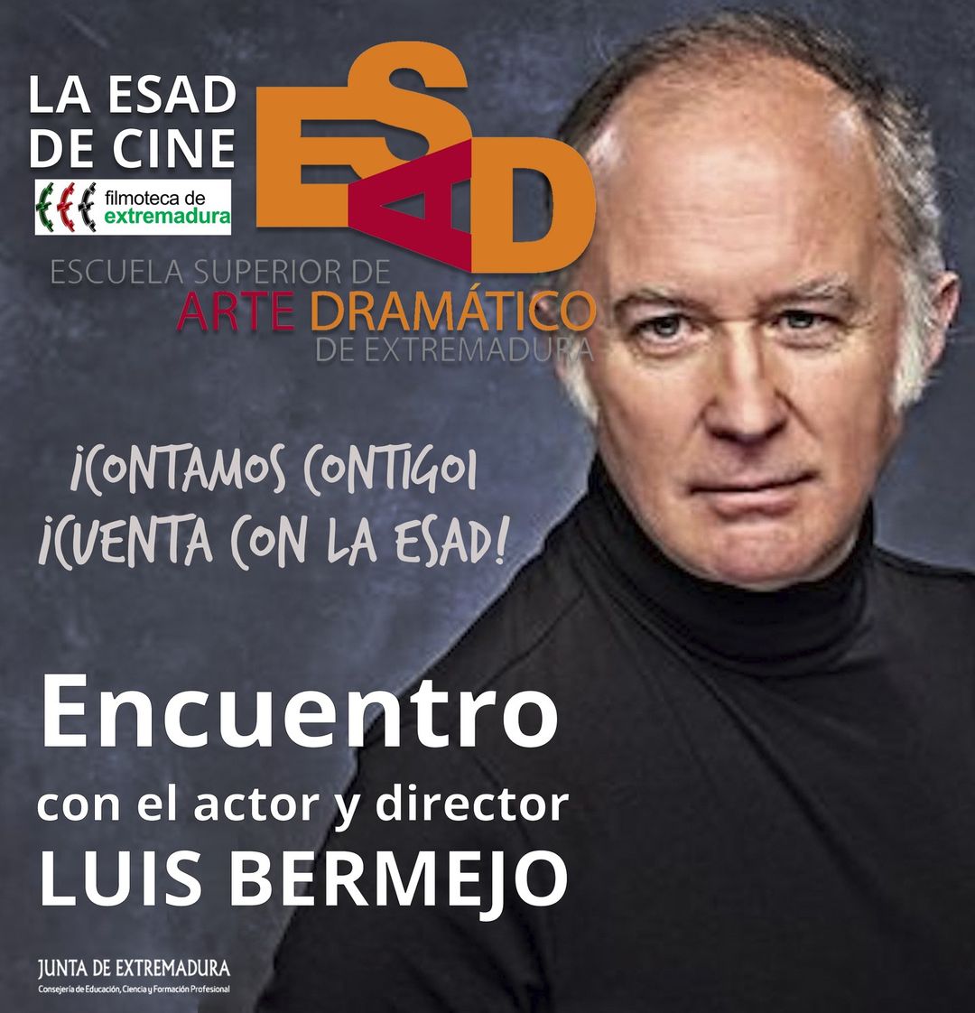 🎭 LA ESAD DE CINE 🎬 Encuentro con Luis Bermejo 📣 Os informamos que la ESAD de Extremadura, con el apoyo y colaboració…