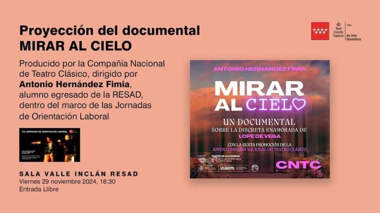 🎥✨ Proyección especial de “Mirar el cielo” 📅 Viernes, 29 de noviembre | ⏰ 18:30 📍 Sala Valle Inclán, RESAD Descubre l…