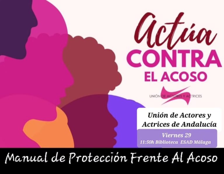 🎭 ACTÚA CONTRA EL ACOSO. 🗓️ Este viernes 29 de noviembre, nos visitará la Unión de Actores y Actrices de Andalucía par…