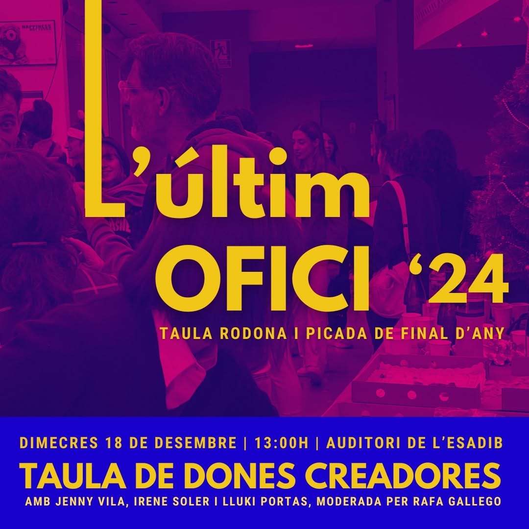 El pròxim dimecres dia 18 de desembre a les 13 hores a l’auditori celebrem “L’Últim Ofici de 2024”. Per aquesta ocasió h…