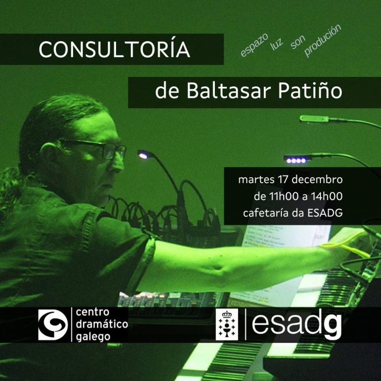 Chega de novo outra actividade do CDGLab: a CONSULTORÍA ESCÉNICA! Baltasar Patiño atenderá durante 3 horas a todas aquel…