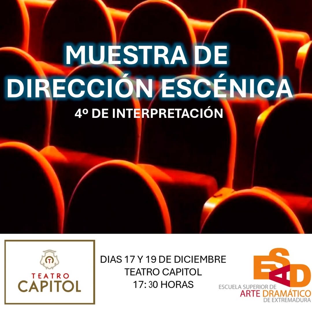 🎭MUESTRA DE DIRECCIÓN ESCÉNICA 📣Este martes 17 y jueves 18 a las 17:30, tendrán lugar la muestra de la asignatura de D…