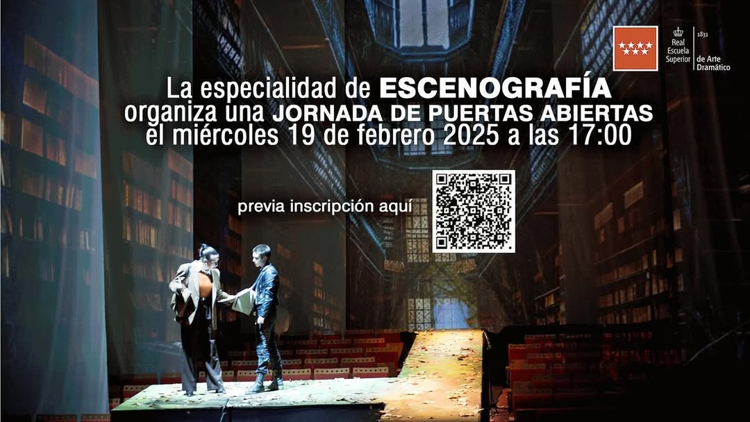 🎨 ¡Jornada de Puertas Abiertas en Escenografía! 📅 Cuándo: Miércoles 19 de febrero de 2025 🕔 Hora: 17:00 h 📍 Dónde: R…