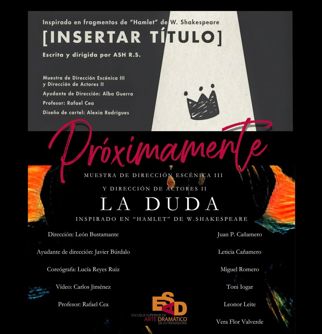 🎭DIRECCIÓN ESCÉNICA Y DRAMATURGIA 📣Os presentamos un adelanto de los trabajos que se estan realizando pertenecientes a…