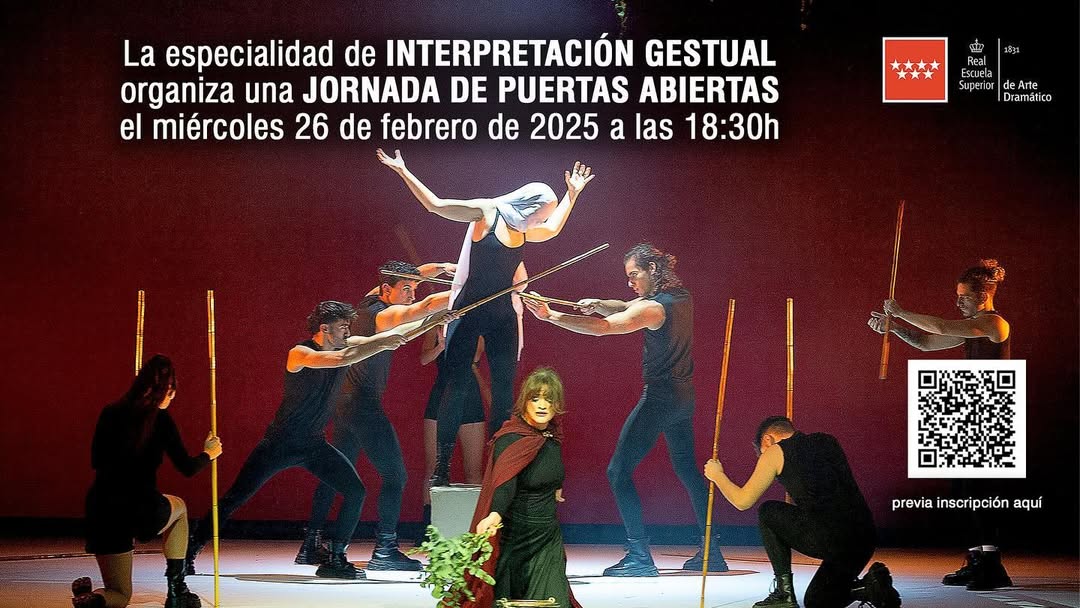 🎭 Jornada de Puertas Abiertas sobre Interpretación Gestual La especialidad de Interpretación Gestual de la RESAD organi…