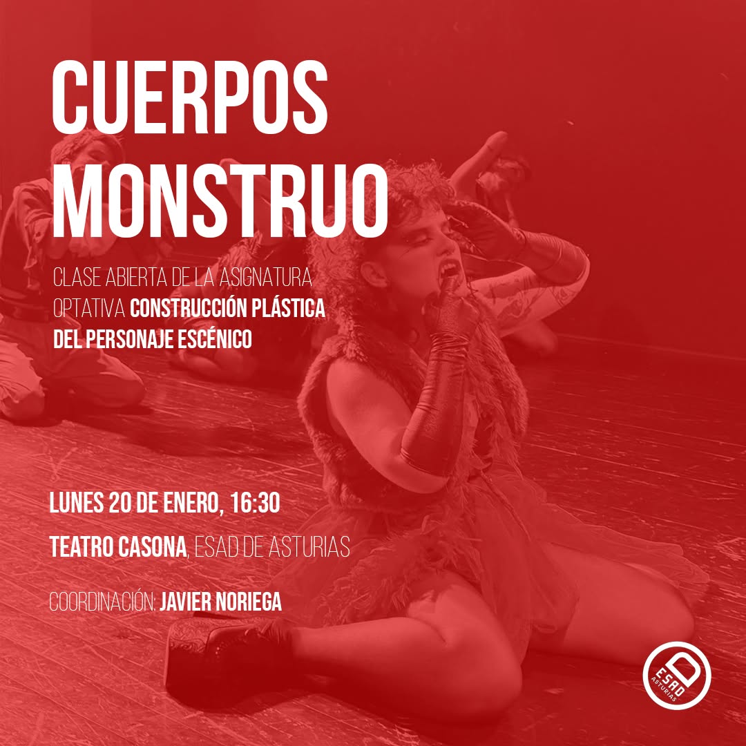 Construcción Plástica del Personaje Escénico. Lunes 20 de enero a las 16.30 horas en el Teatro Alejandro Casona. Comienz…