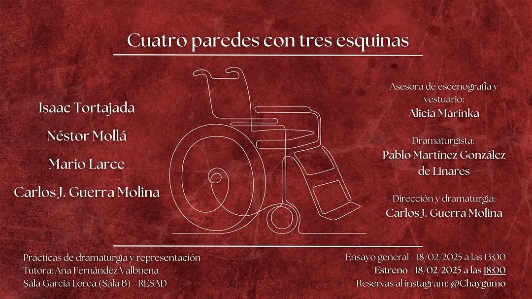 🎭✨ Muestras de cuarto de Dramaturgia✨🎭 📅 Del 18 al 27 de febrero de 2025 📍 Sala García Lorca