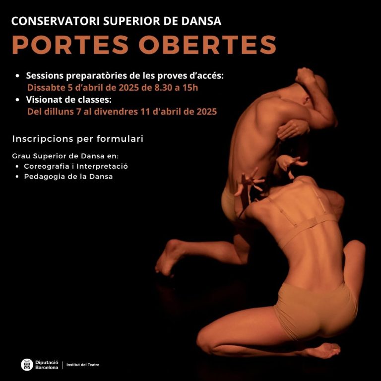 El Conservatori Superior de Dansa (CSD) @csd_it de l’Institut del Teatre organitza el dissabte 5 d’abril una jornada de …