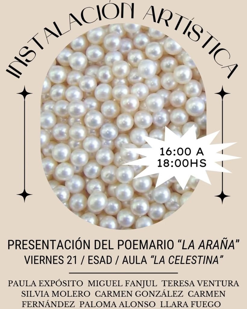 Presentación del poemario «La araña» Con motivo de la presentación del poemario «La araña», el viernes 21 de febrero ten…