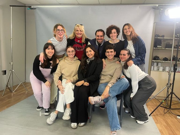 El alumnado de la Esad de Sevilla en la optativa de Dirección actoral para el audiovisual impartido por la profesora Raq…