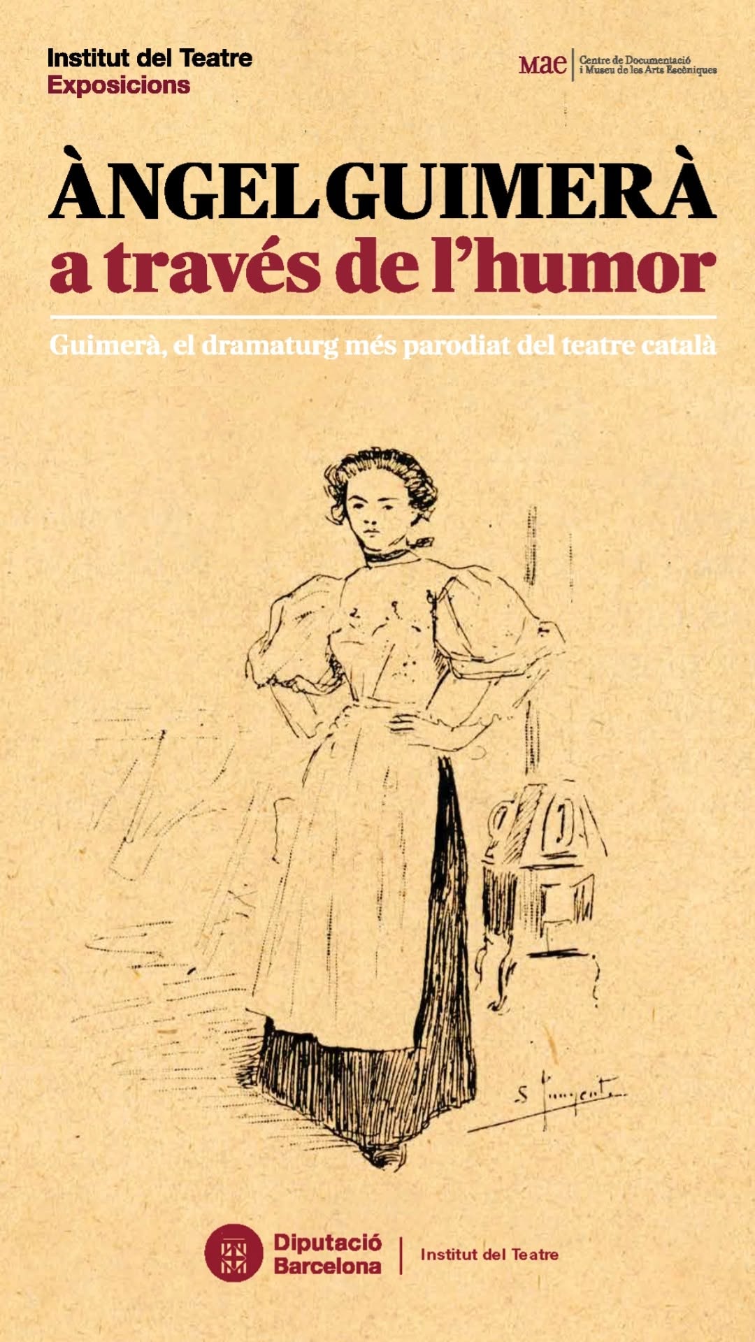 Des d’avui es pot veure al vestíbul del Teatre Estudi de l’Institut del Teatre l’exposició «Àngel Guimerà a través de l’…
