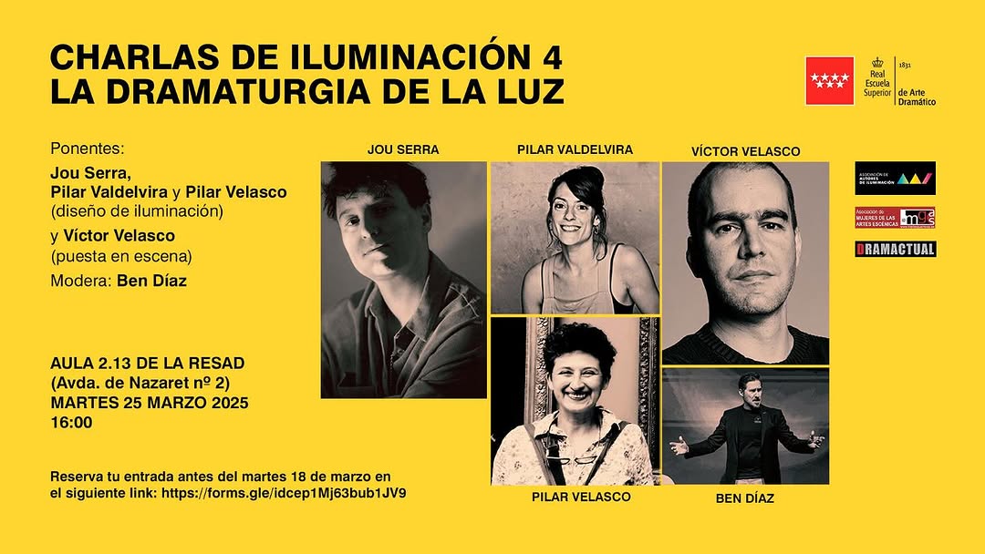💡 La dramaturgia de la luz 💡 Charlas de iluminación 4 con Jou Serra, Pilar Valdelvira, Pilar Velasco (diseño de ilumin…