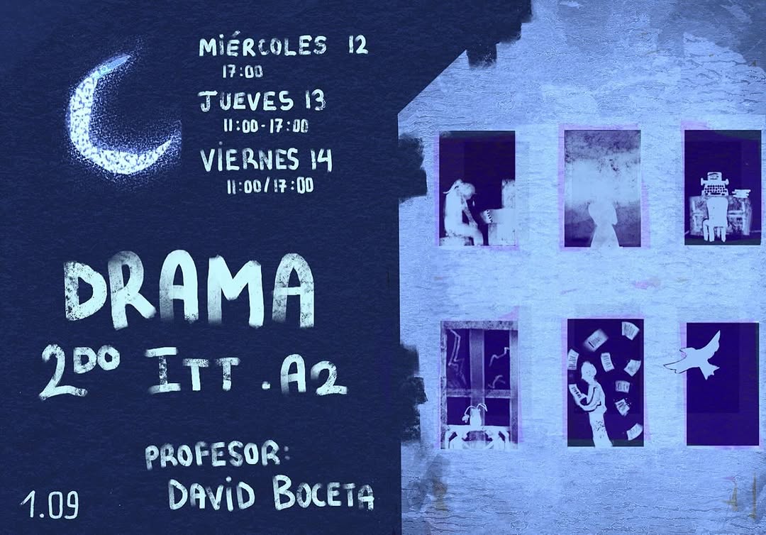 🎭 Muestra de Drama de 2º de Interpretación Textual A2 🎭 📍 Aula 1.09 RESAD 📅 Fechas y horarios: 📌 Miércoles 12 marzo…