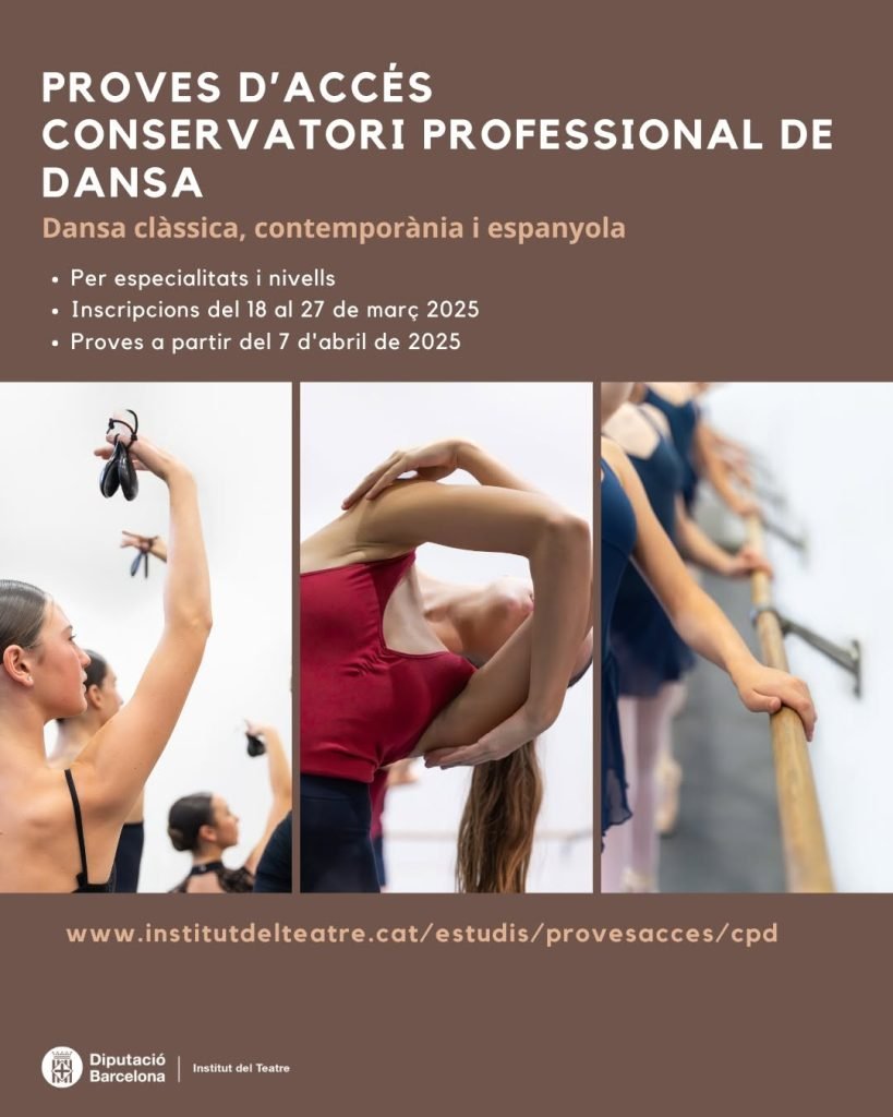 El Conservatori Professional de Dansa (@cpd_it ) de l’Institut del Teatre convoca les proves d’accés del grau profession…