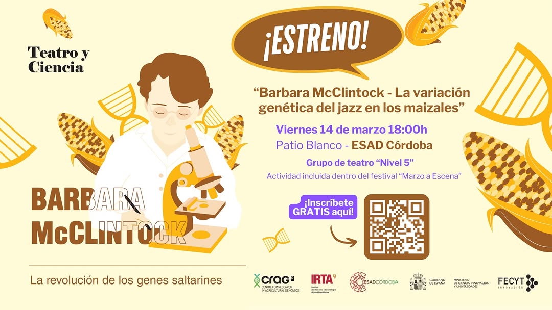 🎭✨ Estreno de la obra de teatro basada en la vida de la científica Barbara McClintock🧬👩🏻‍🔬, ganadora de un Nobel po…