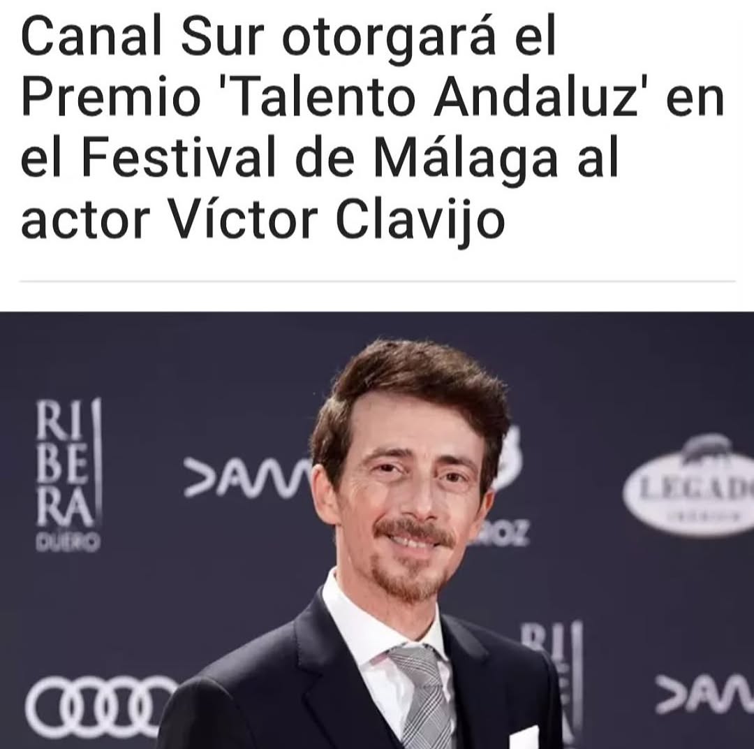 Mucho orgullo de nuestro antiguo estudiante @victor_clavijo_actor ¡Enhorabuena!