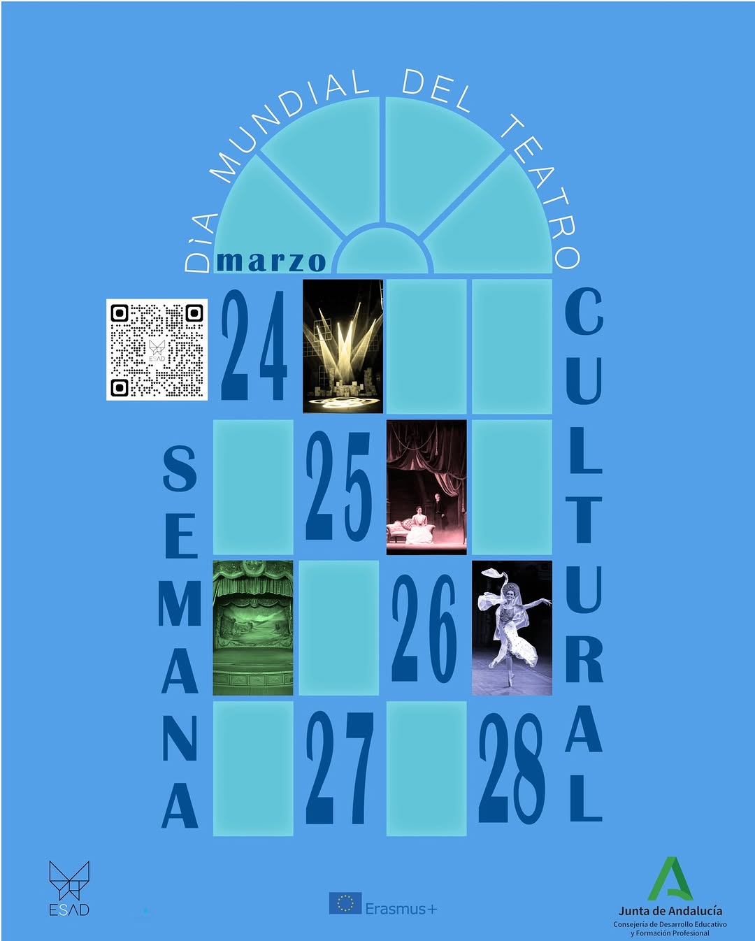 La E.S.A.D. de Sevilla celebra la próxima semana el Día Mundial del Teatro 2025 con una gran variedad de actividades y m…