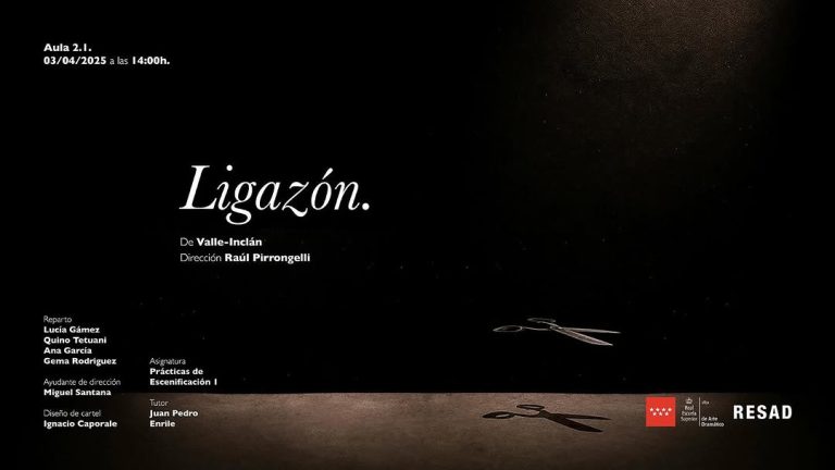 🎭 “Ligazón”, de Valle-Inclán llega a la RESAD en el marco de las talleres de Segundo de Dirección Escénica. 📅 Jueves 3…