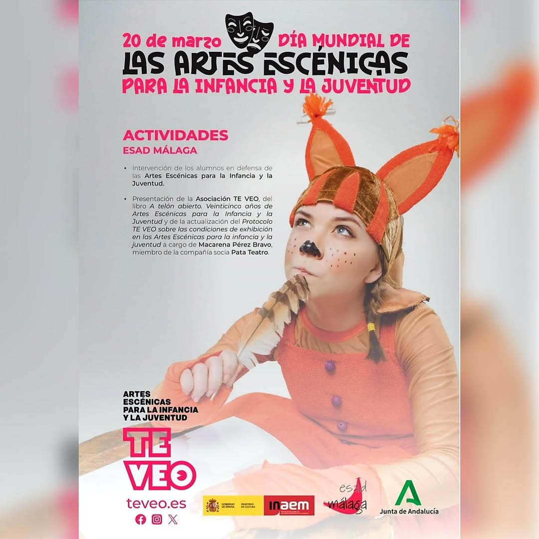 🎭🎭ESAD Málaga junto a la Asociación TE VEO (Asoc. Artes Escénicas para la Infancia y la Juventud) celebra el Día Mundi…