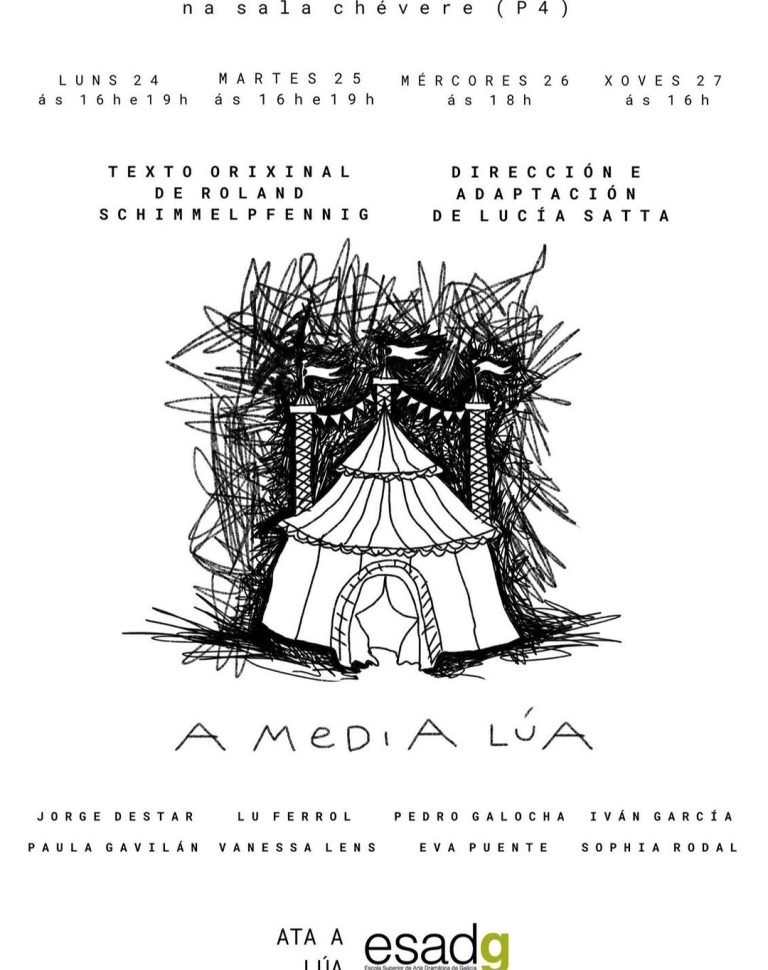 🌙 UN NOVO OBRADOIRO INTEGRADO DE 4º CURSO DA ESAD GALICIA 🌙 📢 «A media lúa», obra de Roland Schimmelpfennig en traduc…