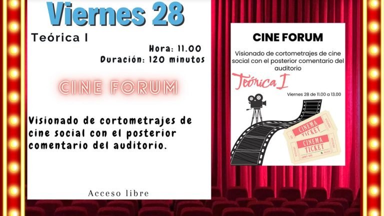 JORNADAS CULTURALES 2025 Mañana, viernes 28, continúan las Jornadas Culturales con las siguientes actividades: CINE FORU…