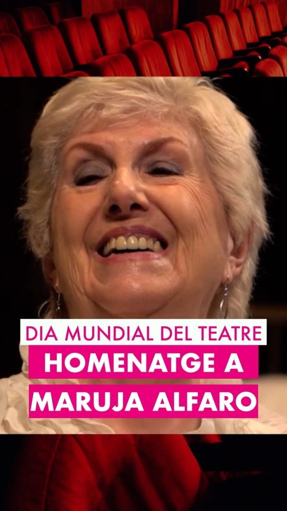 🎭 Feliç Dia Mundial del Teatre! Enguany, l’homenatge és per a Maruja Alfaro, que va finar ara fa un any. L’actriu @aina…