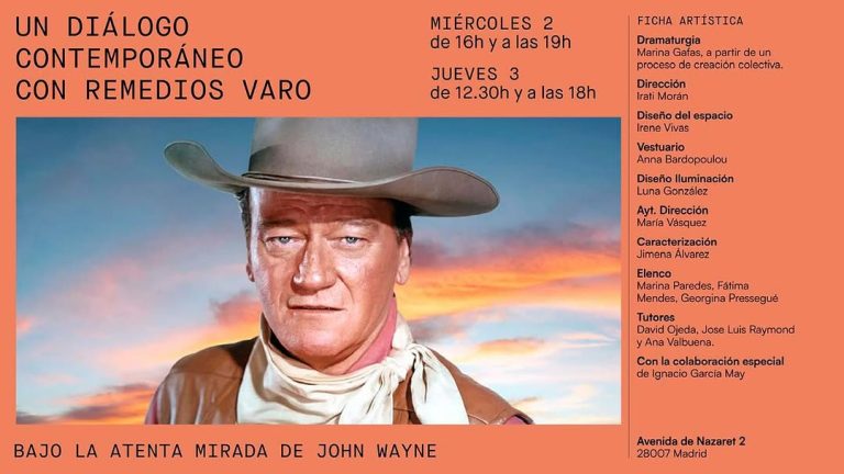 🎭 Un diálogo contemporáneo con Remedios Varó (bajo la atenta mirada de John Wayne) ⚡️ Taller de 3º de Dirección 🗓️ Fun…
