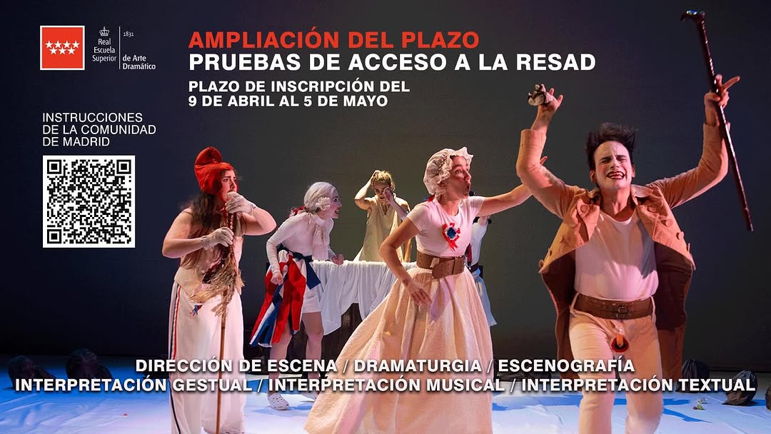 🚨 AMPLIACIÓN DEL PLAZO DE INSCRIPCIÓN EN NUESTRAS PRUEBAS DE INGRESO HASTA EL LUNES 5 DE MAYO 🚨 🎭 ¿Quieres estudiar e…