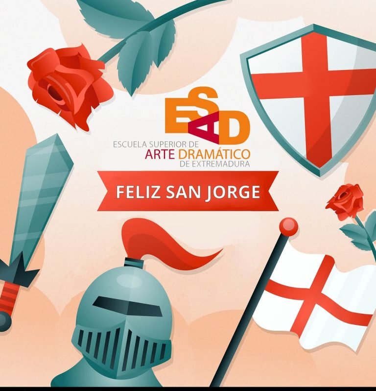 🎭 DÍA DE SAN JORGE 📣Desde la ESAD de Extremadura felicitamos a los cacereños y cacereñas en la festividad de su Patrón…