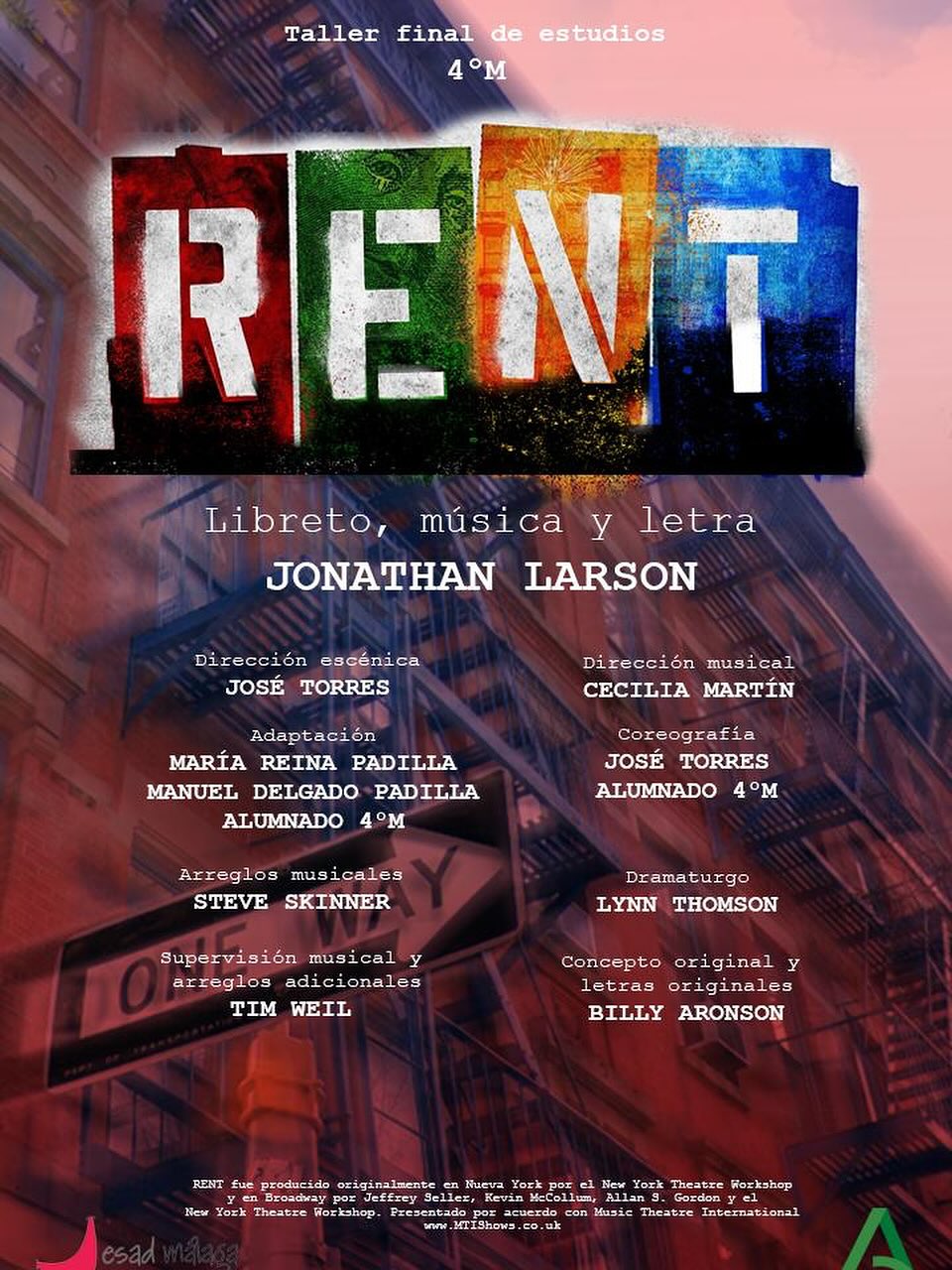 🎭 ¡Llega RENT, el musical! 🎶 El taller de fin de grado de 4ºM presenta una emocionante adaptación de este clásico de B…