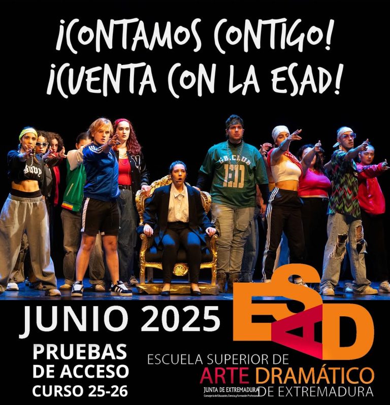 🎭 PRUEBAS DE ACCESO CURSO 2025-2026 📣¡Si quieres estudiar con nosotros en la ESAD de Extremadura, te recordamos que es…