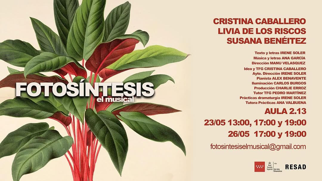 🌱 FOTOSÍNTESIS 🎤 Reparto: Cristina Caballero, Livia de los Riscos, Susana Benéitez 📝 Texto y letras: Irene Soler 🎶 M…