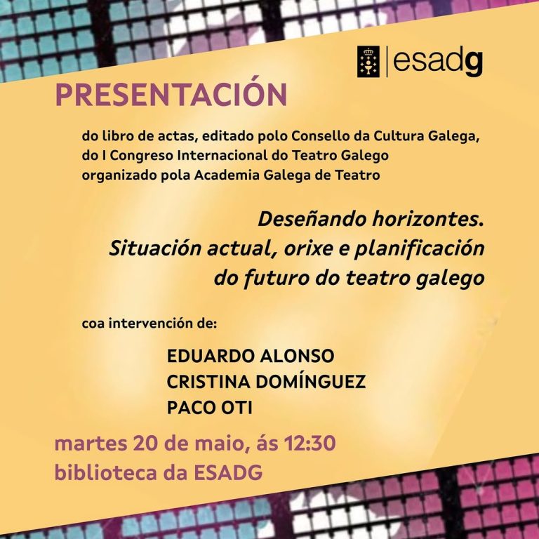 Mañá, martes 20 de maio, ás 12:30 teremos a honra de acoller o acto de presentación do libro de actas do I CONGRESO INTE…