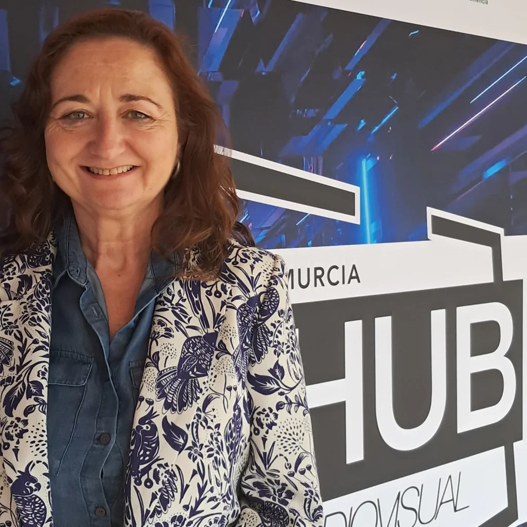 Dolores Galindo directora de la ESAD de Murcia en la presentación de Ágora Tech en el Cuartel 2.0. Hub audiovisual de Mu…