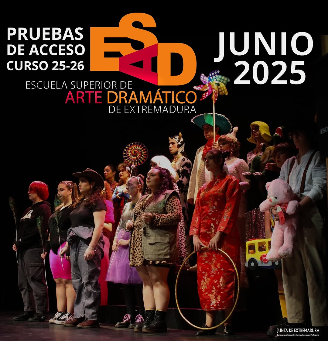 🎭 PRUEBAS DE ACCESO CURSO 2025-2026 📣¡Si quieres estudiar con nosotros en la ESAD de Extremadura, te recordamos que es…