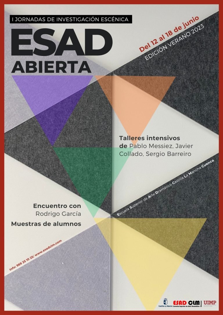 I Jornadas de Investigación Escénica ESAD ABIERTA Edición verano (12-18 de junio, 2023)