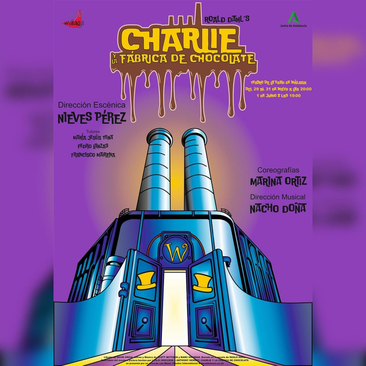 🎭 “Charlie y la fábrica de chocolate” Basado en la obra de Roald Dahl. 🍫 Sumérgete en un mundo de fantasía, imaginació…